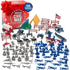 Civil War Army Men Toy Soldier Action Figure Playset100pcs Including Confeder...