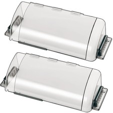 2 Pack Adjustable Air Vent Deflector, 9  -15  Transparent   2 PACK