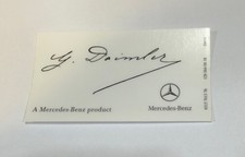 White Background Windshield Sticker With Gottlieb Daimlers Signature White Background Windshield Sticker With Gottlieb Daimlers Signature