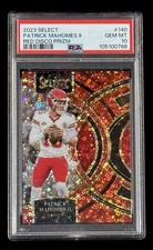 Patrick Mahomes II 2023 Panini Select Red Disco Prizm #’d/49 PSA 10 GEM MINT