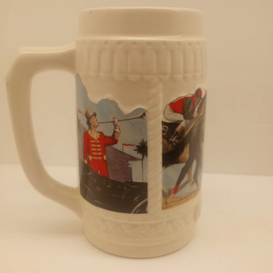 Винтажная кружка для скачек California Santa Anita Park 1987 Oak Tree Assn Beer Stein - Изображение 2 из 4