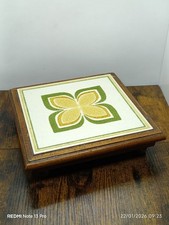 Ancien Dessous de Plat Musical Carrelage Granité Florale Années 60 Vintage