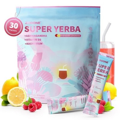 ZOOONE Super Yerba | Yerba Mate Instant Tea Powder | RASPBERRY LEMONADE Flavor
