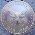 1 oz. BUTTERFLY #3 Silver Bug Series II round BU .999 fine silver