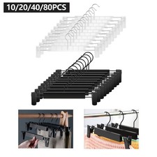 1-80 Adjustable Pant Hangers Trousers for Jeans Skirt Non-slip Adjustable Rack