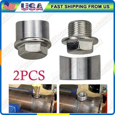 O2 OXYGEN SENSOR M18 X 1.5 BUNG & PLUG WIDEBAND WELD ON / IN NUT CAP KIT (2 Set)