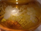 Antique 19th c Bohemian CZECH Art Glass Vase Amber Yellow Amber Cut Glass — photo 10