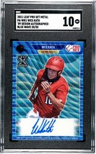 2021 Leaf Pro Set Metal Wes Kath BLUE WAVE /30 AUTO SGC 10 GEM MINT