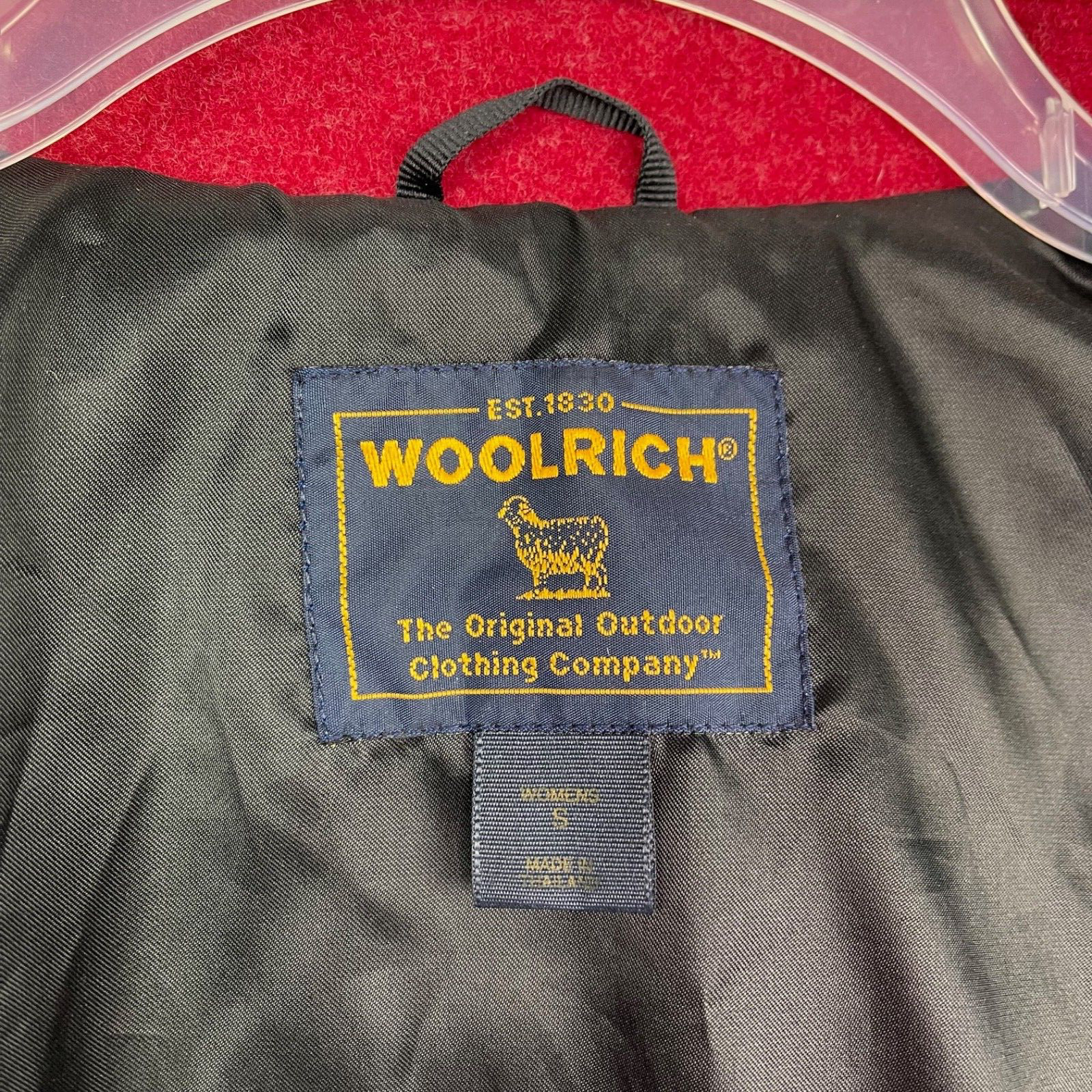 Woolrich Ruby Red Heather Wool Jacket Coat 3 Pock… - image 8