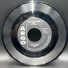 Dick Glasser GO ALONG BABY / MAKE BELIEVE WEDDING BELLS Argo 5283 VG+ Condition