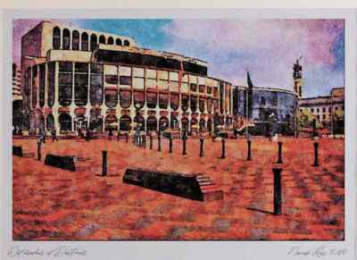 805092 Birmingham Repertory Theater Birmingham England UK A4 Aquarelldruck