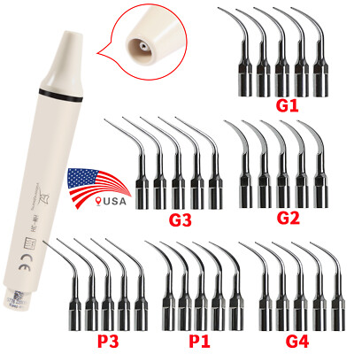 Dental Ultrasonic Piezo Scaler Handpiece 5*Scaling Tips G Fit EMS Cavitron SK-E1