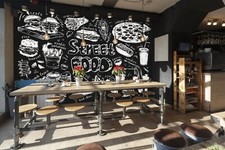 3D Street Food B5162Business Wallpaper Wall Mural Self-adhesive Commerce