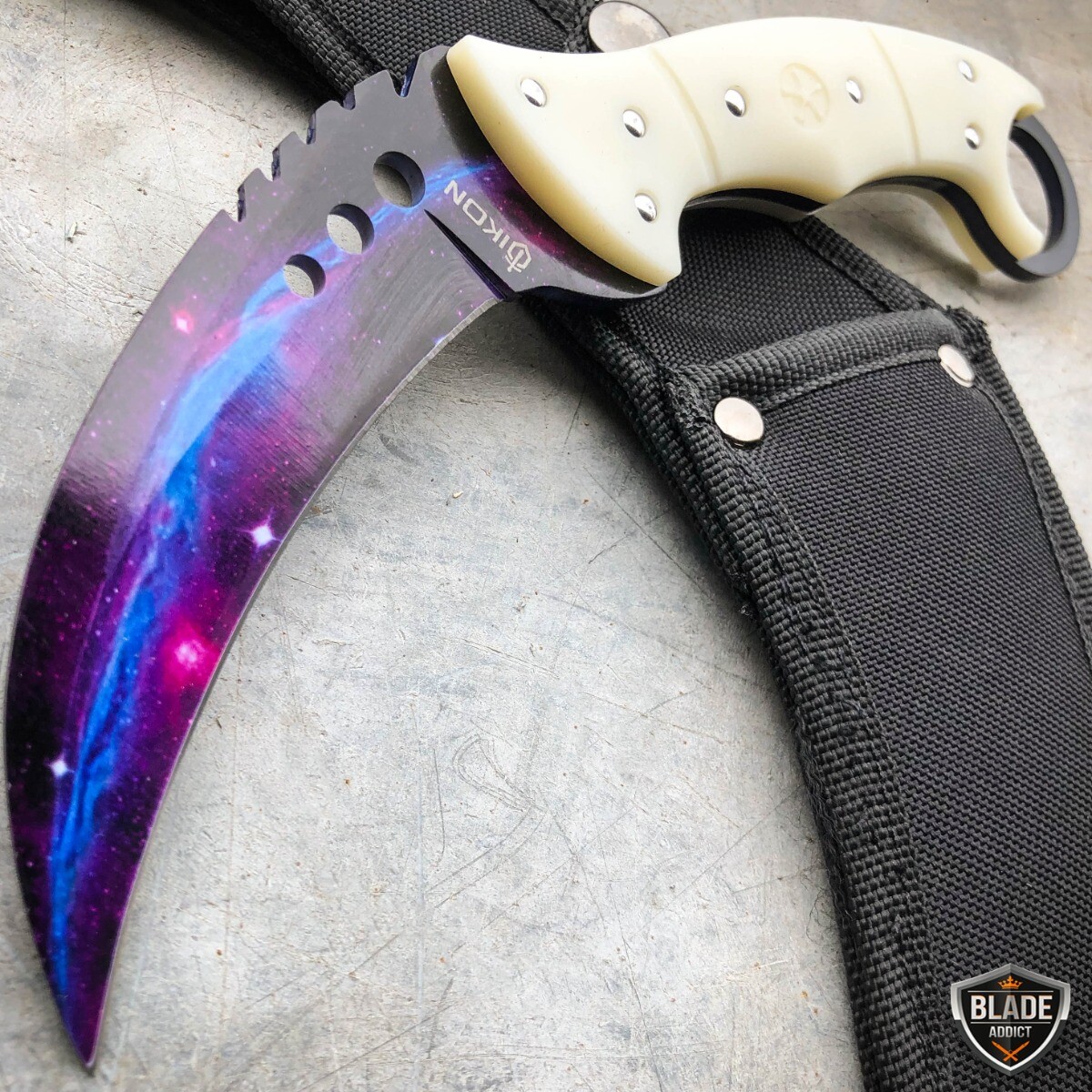 Tactical WHITE GALAXY CSGO Talon Fixed Blade Counter Strike