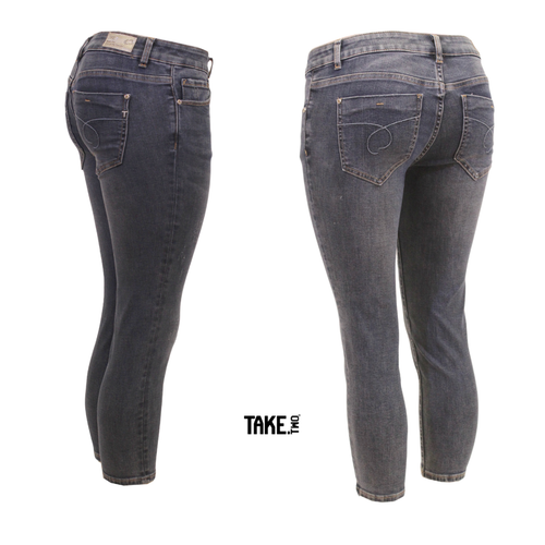 Jeans Donna TAKE TWO DTA1555 Denim Capri Elasticizzato 30970 | eBay