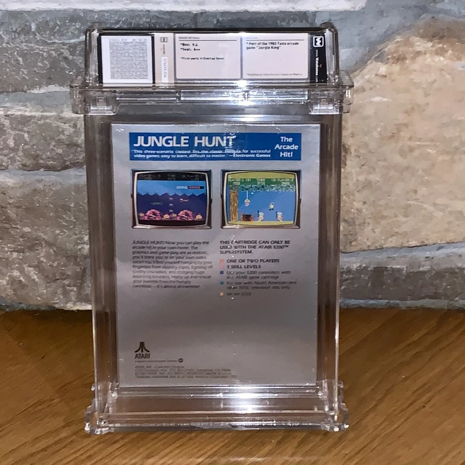 Brand New Atari 5200 Jungle Hunt WATA 9.4 Factory Sealed 1983 Graded Video Game - Image 2 of 3