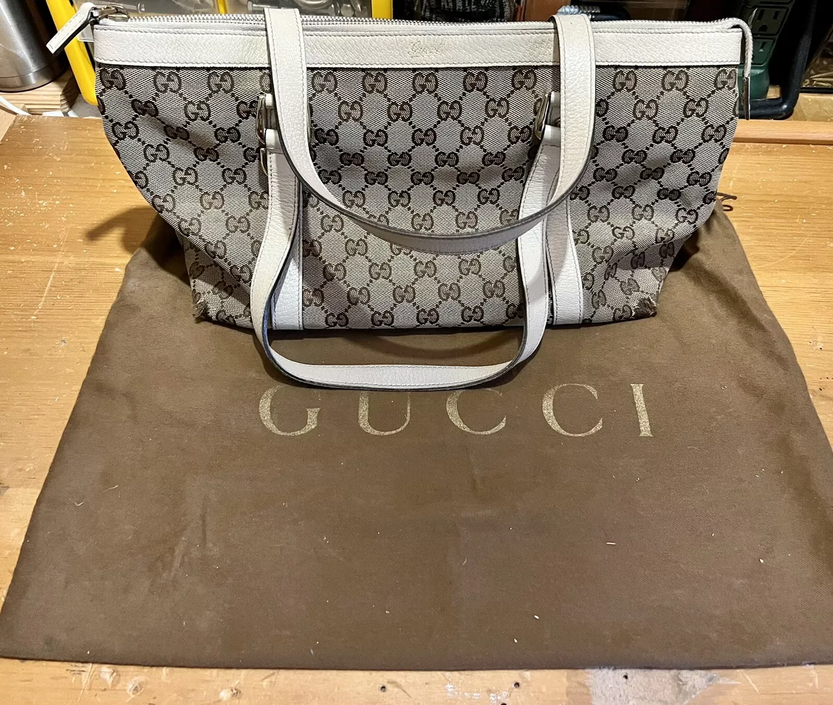 GUCCI GG Supreme Canvas Small Tote Bag