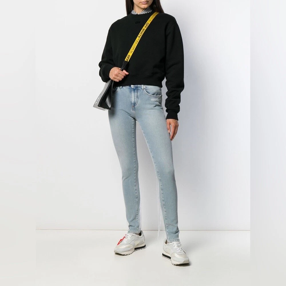 Off white hotsell skinny jeans