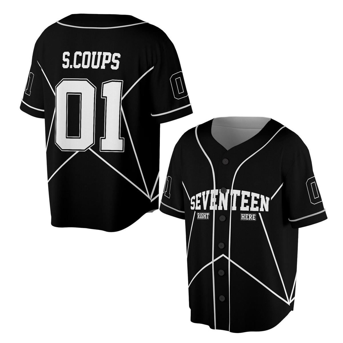 SEVENTEEN Baseball Jersey Carat Merch Shirt Kpop Concert Outfit