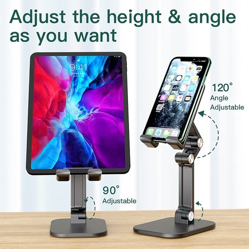 Foldable Tablet Desktop Stand Cell Phone Holder Mount For iPhone Samsung iPad US - 第 3/12 張圖片