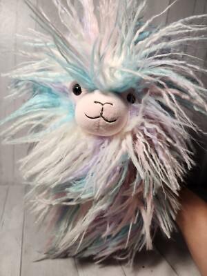 JELLYCAT Lovely Llama Plush Pastel 8'' Shaggy Crazy Hair Plush Cotton Candy