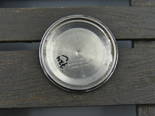 70's vintage watch mens Certina blue ribbon green dial rare big case steel 38mm - Picture 19 of 23