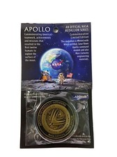 NASA Apollo 15 Medallion 50th Anniversary Contains Flown Command Module Metal...