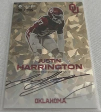 2023 Onit Football Justin Harrington Oklahoma Sooners Gold Ice Autograph #d 335