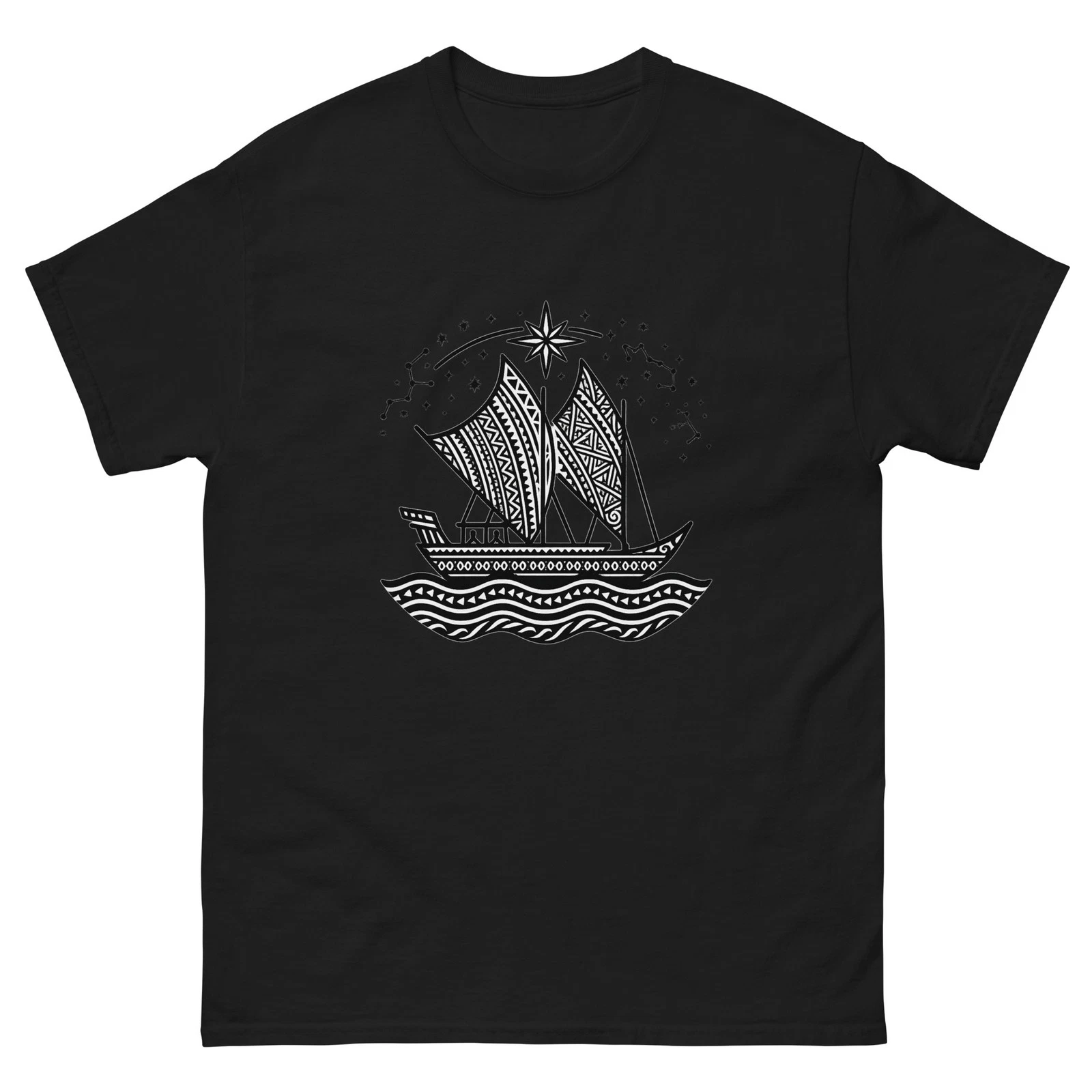 Waa Kaulua Wayfinder Hawaii T-Shirt | Island Beach Tee | Pacific Gift