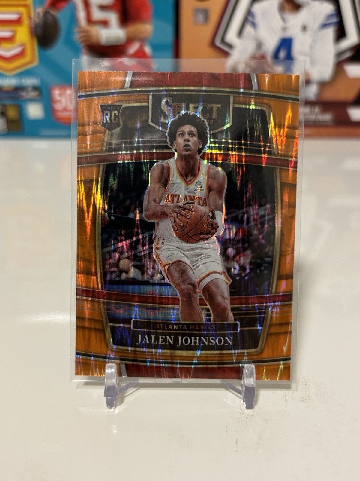 2021-22 Panini Select - Concourse Orange Flash Prizm #17 Jalen Johnson (RC)