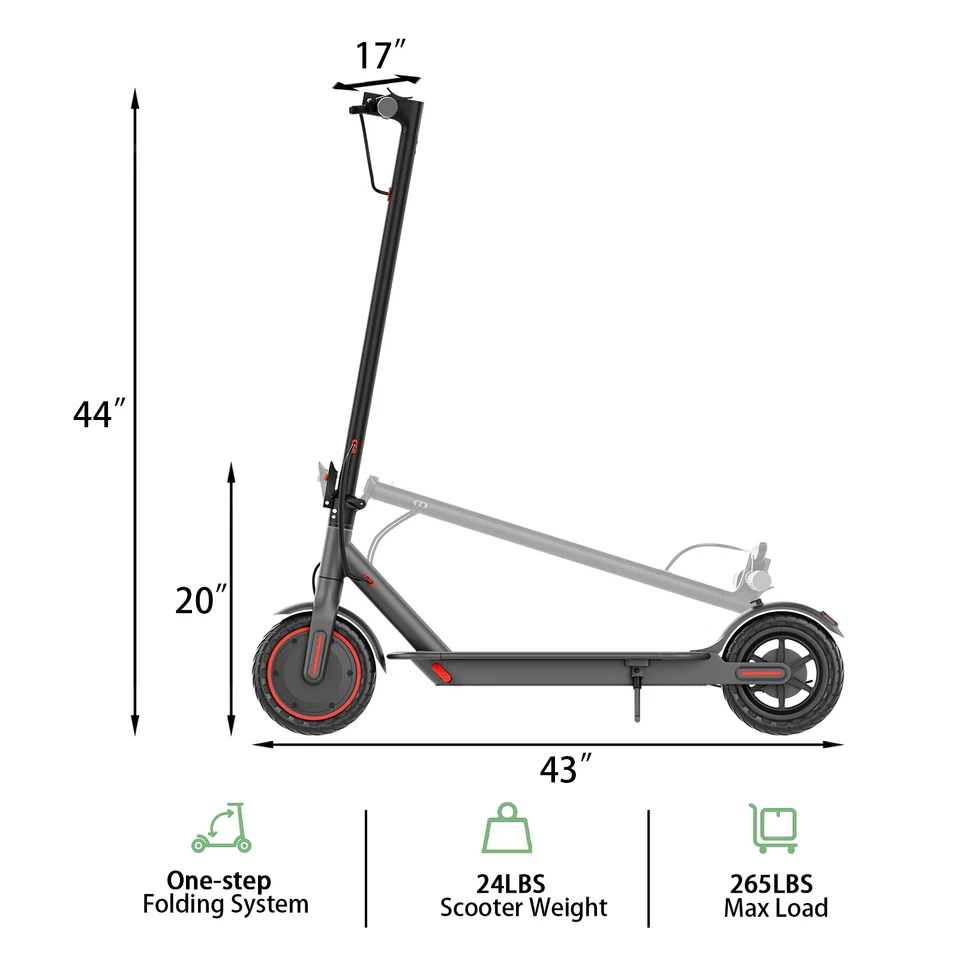 Adult Electric Scooter 20KM Long Range Folding E-Scooter City Safe Commuter APP - Image 3 of 4