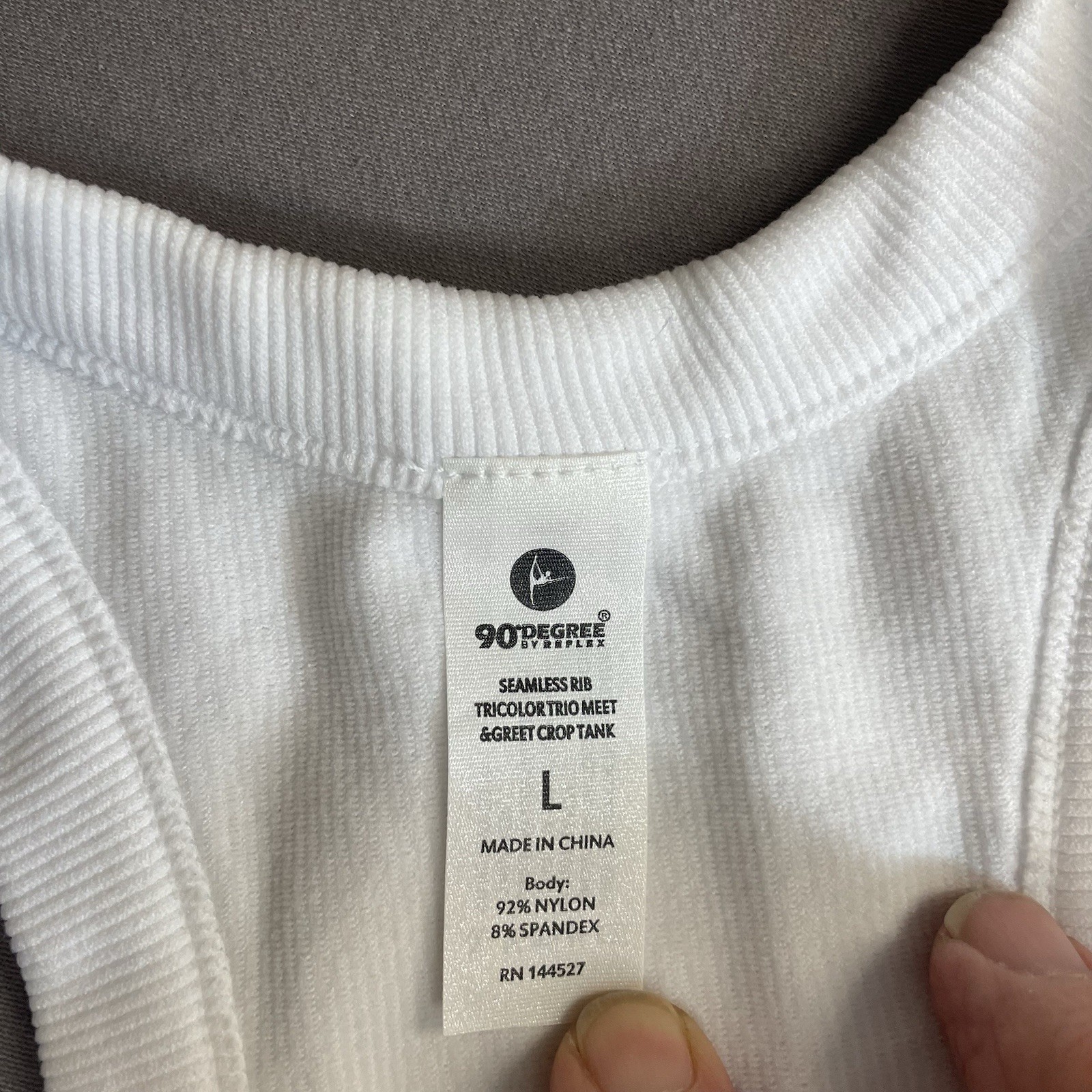 90 degrees set of 3 ribbed Racerback short tanks large