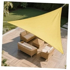  Sun Shade Sail 12' x 12' x 12' Triangle Sand, 95% UV Blockage Shade Canopy 