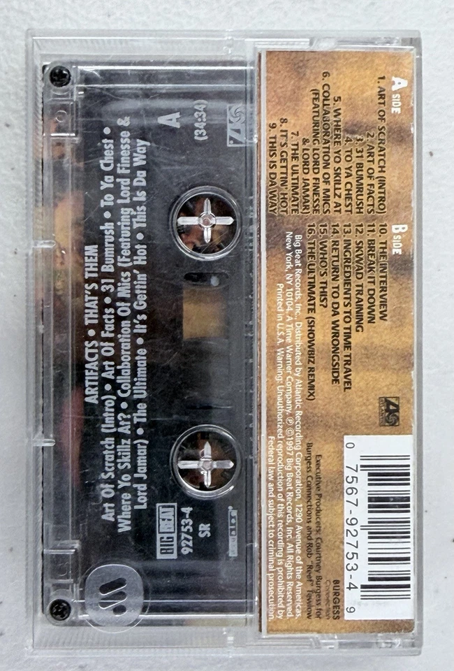 That's Them by The Artifacts Cassette Tape 1997 Big Beat Records - Image 2 of 4