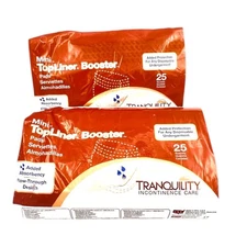 Incontinence Booster Pads TopLiner MINI Flow Through 10.5”x 2.75” 50 Pads Total