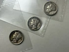 1943-D + 1944-S & 1945-S Micro S Mercury Dimes (3-Coin Lot, Rare Varieties)