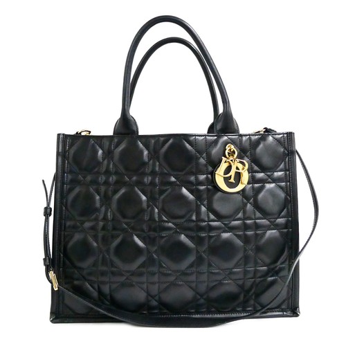 Christian Dior Book Tote Macro Cannage Medium M1324OWHP Calfskin Leather #UDB539
