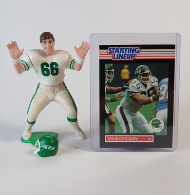#ad #ad NEW YORK JETS Dave Cadigan 1989 Starting Lineup open NFL football figure card $344.94