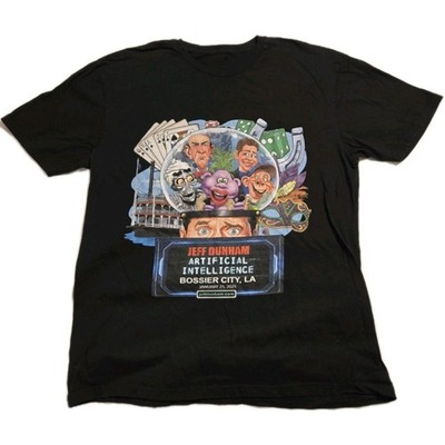 Jeff Dunham Artificial Intelligence Tour Shirt Bossier City LA 2025 men's Sz XL