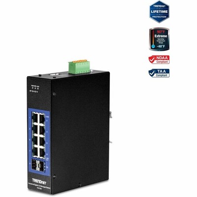 TRENDnet 10-Port Industrial Gigabit L2 Managed DIN-Rail Switch TIG102i