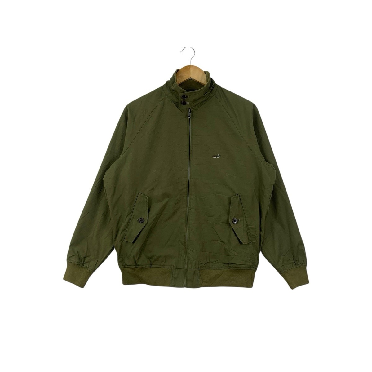 Vintage CROCODILE JAPAN FABRIC Tartan Zipper Bomber Jacket