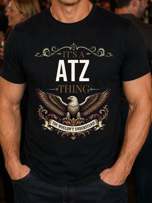 Atz Surname Eagle Men's T-Shirt Family History Gift S-5XL
