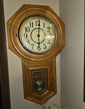 Classic Manor Quartz Westminster Chime Wood Pendulum Regulator Wall Clock