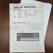 BANCONOTE SERVIZIO ROLAND JUNO-60 VINTAGE PRIMA EDIZIONE