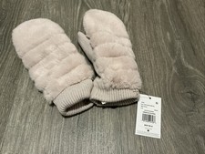 UGG Women's All Over Faux Fur Gloves Mittens Pink Size: L/XL NWT