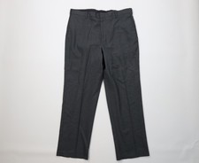 Vtg 50s Penneys Mens 34x29 Wool Knit Straight Leg Chino Pant Trousers Gray USA