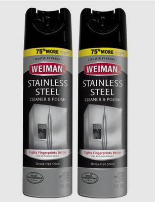 Weiman Stainless Steel Kitchen and Home Appliance Cleaner & Polish,17 Oz, 2 pack