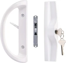 Sliding Patio Door Handle Set with Key Cylinder Mortise Lock Reversible Design