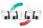 4MP Überwachungskamera mit Basisstation PTZ PIR Nachtsicht, IP65, 2-Wege-Audio