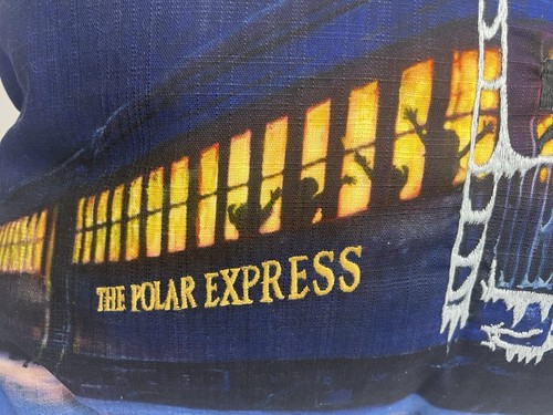 Cuscino lombare illuminato Pottery Barn The Polar Express treno 16" x 26" - Foto 3 di 7